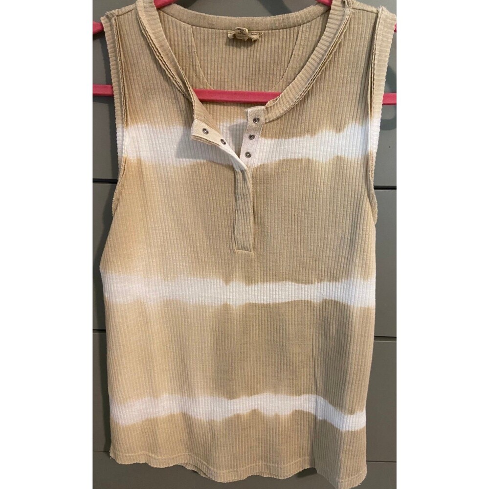 POL tank top snaps tie dye tye raw edges womens small NWOT never worn stretchy !